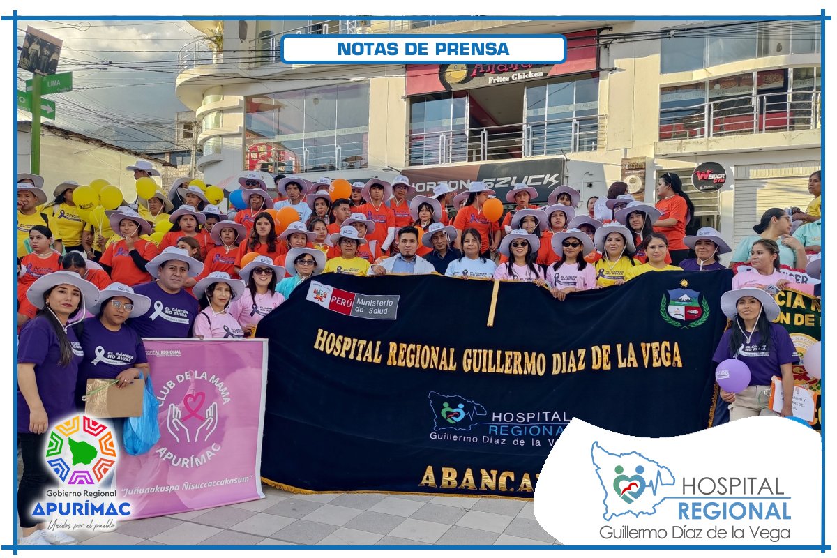 HOSPITAL REGIONAL PARTICIPA EN MULTITUDINARIA MARCHA POR LA PREVENCIÓN DEL CÁNCER