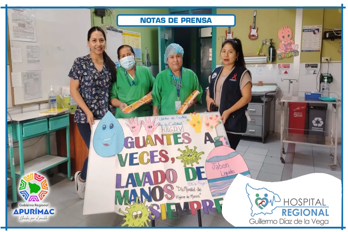 HOSPITAL REGIONAL PROMUEVE LA CULTURA DE LA PREVENCIÓN CON ACTIVIDAD POR EL DÍA MUNDIAL DE LA HIGIENE DE MANOS