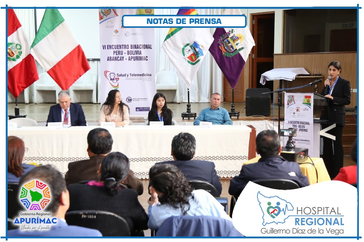 ONG APURÍMAC ONLUS ENTREGA RECONOCIMIENTO AL HOSPITAL REGIONAL GUILLERMO DÍAZ DE LA VEGA DE ABANCAY