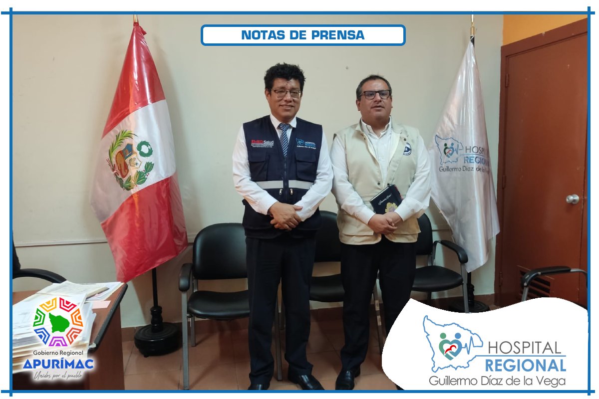 DIRECTOR DEL HOSPITAL REGIONAL SOSTIENE IMPORTANTE REUNIÓN CON EL DIRECTOR REGIONAL DE SALUD DE APURÍMAC