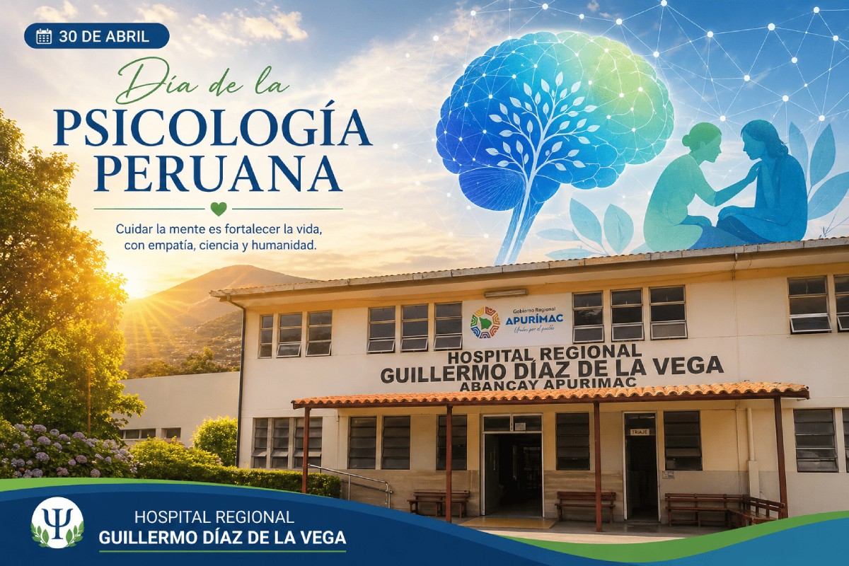 HOSPITAL REGIONAL GUILLERMO DÍAZ DE LA VEGA SALUDA A LOS PROFESIONALES DE PSICOLOGÍA EN EL DÍA DE LA PSICOLOGÍA PERUANA